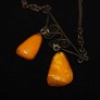 Necklace with natural amber